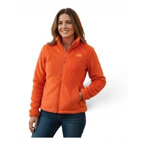 The North Face Osito Full Zip Fleece Jacket Coral Sunrise Womens XL (G)